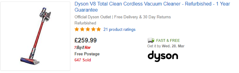 bon titre exemple eBay