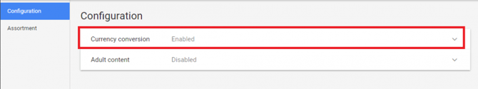 google shopping commutateur de conversion de devises